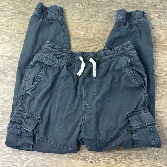 H&M Kids Black Lined Joggers with elastic waist, size 12 - Picture 1 of 7